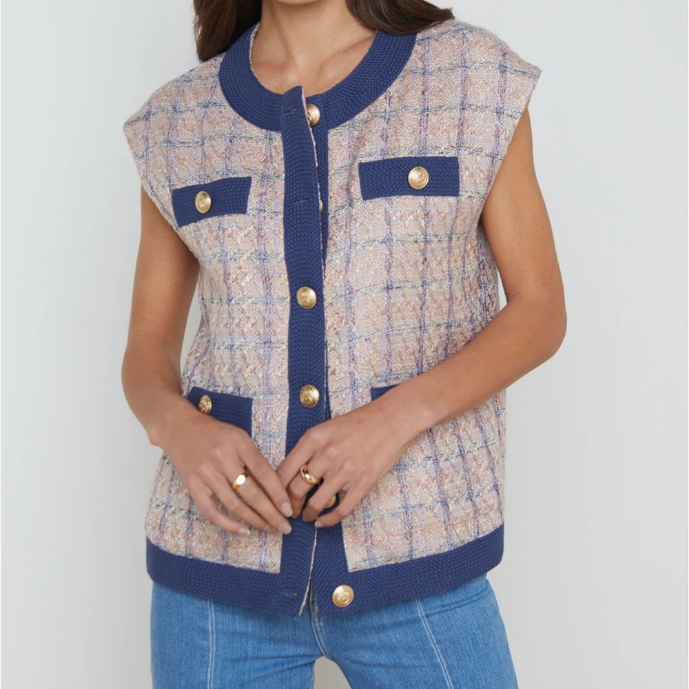 L’Agence Laurel Oversized Tweed Vest